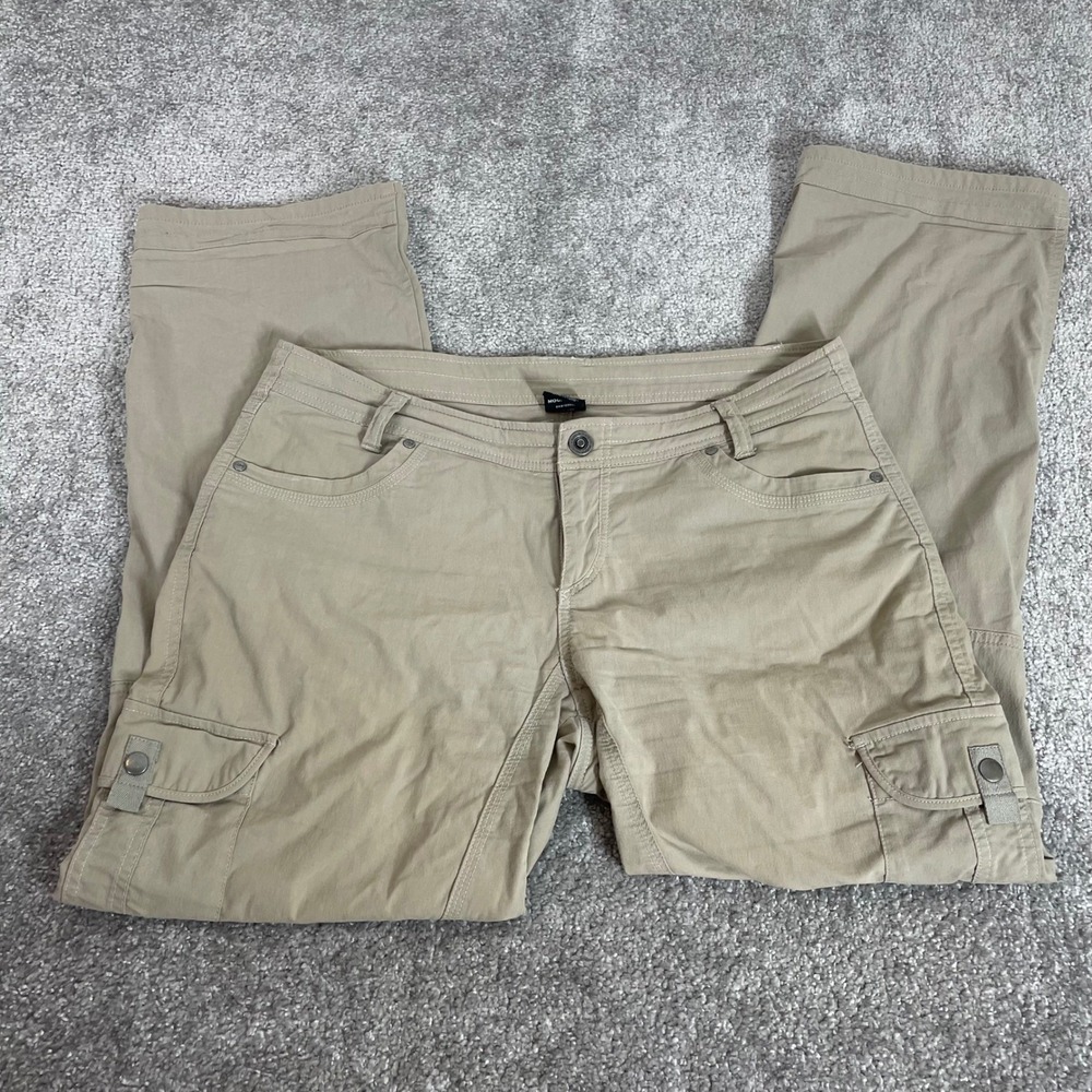 Kuhl Splash Roll Up Pants Womens 12 Short Cargo Tan Khaki Hiking Outdoor
